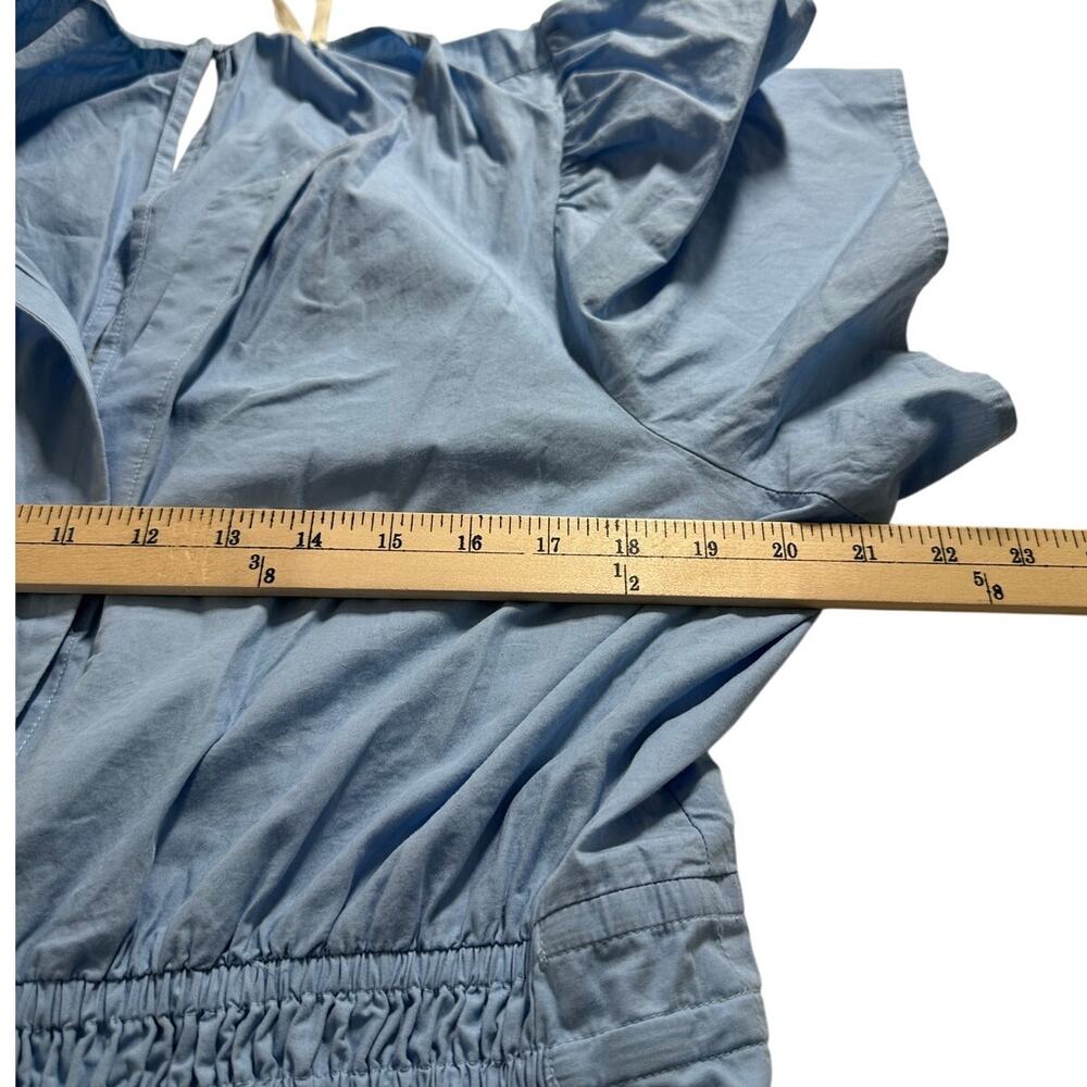 NWT Anthropologie The Somerset Poplin Romper Blue Size XL - Picture 5 of 11